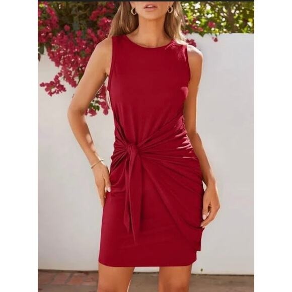 Lillusory Dresses & Skirts - Lillusory Sleeveless Wrap Front T-shirt Mini Dress NWT